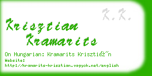 krisztian kramarits business card